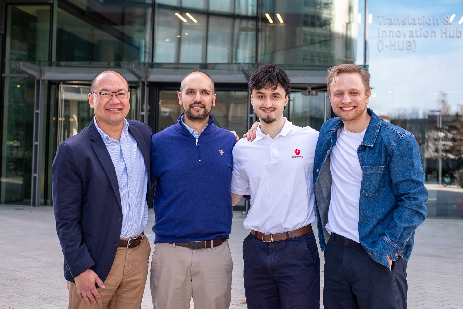 Four members of the Cardiovolt.AI team