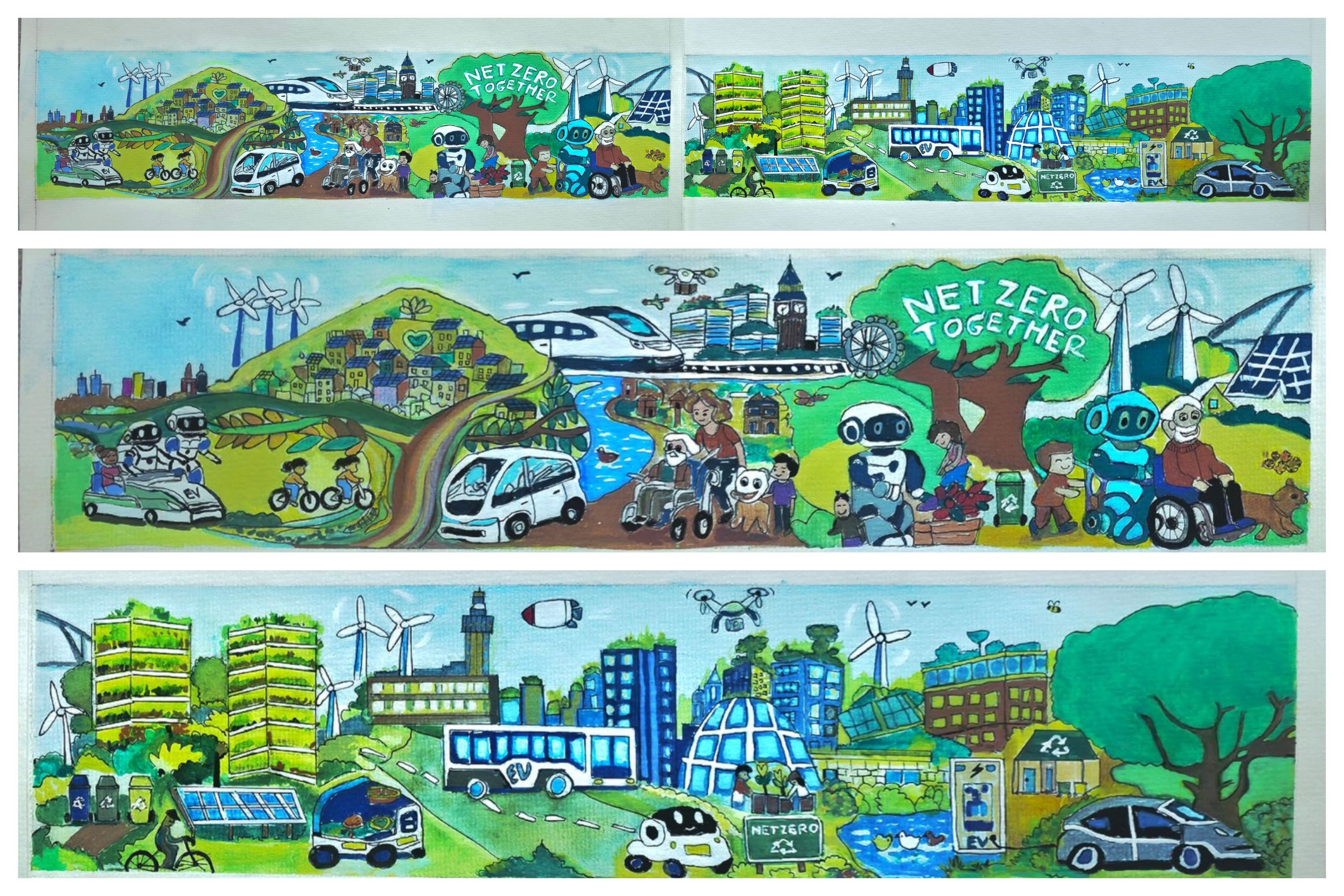 Grantham Climate Art Prize 2026 winning entrant - collage showing the full image and close ups