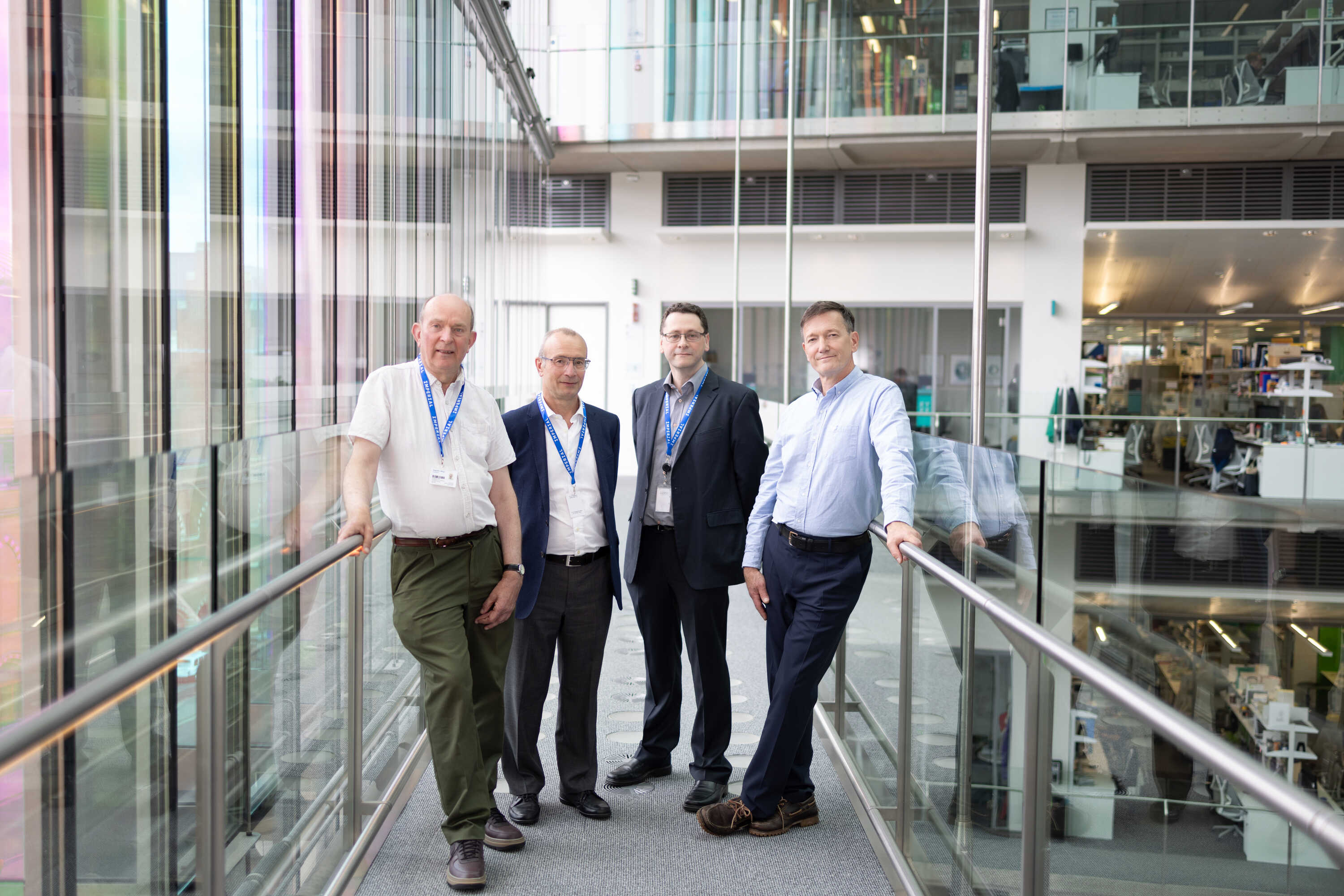 Myricx founders (l-r in group photos) Dr Andrew Bell, Dr Roberto Solari and Professor Ed Tate, with CEO Dr Robin Carr.