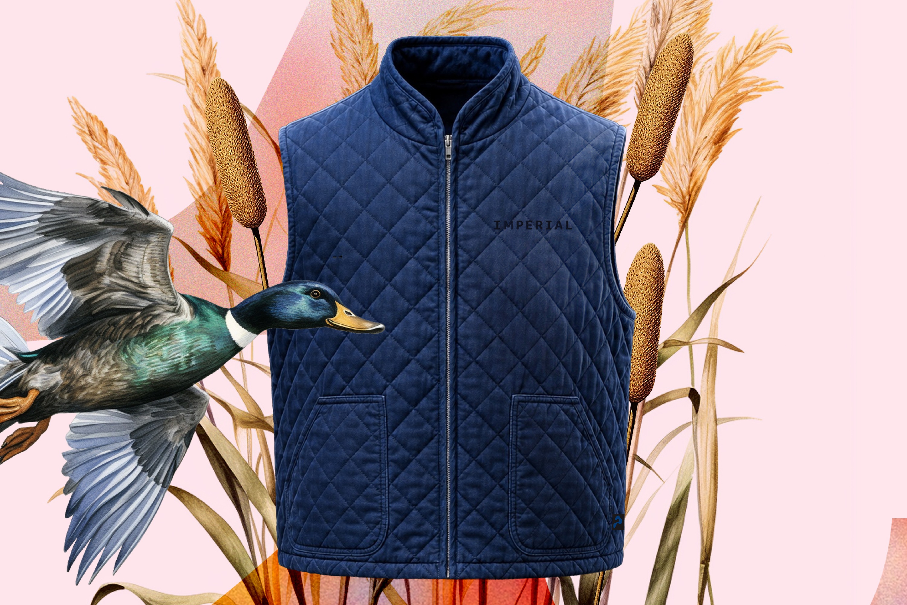 A gilet designed with Ponda insulation bearing the Imperial logo