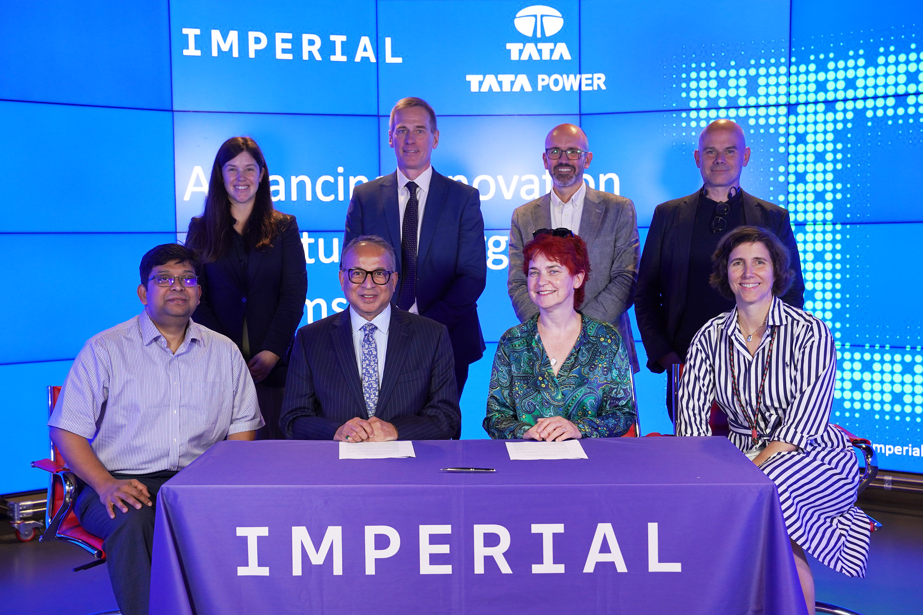 The Tata Power and Imperial team at the signing of the Memorandum of Understanding between the two organisations