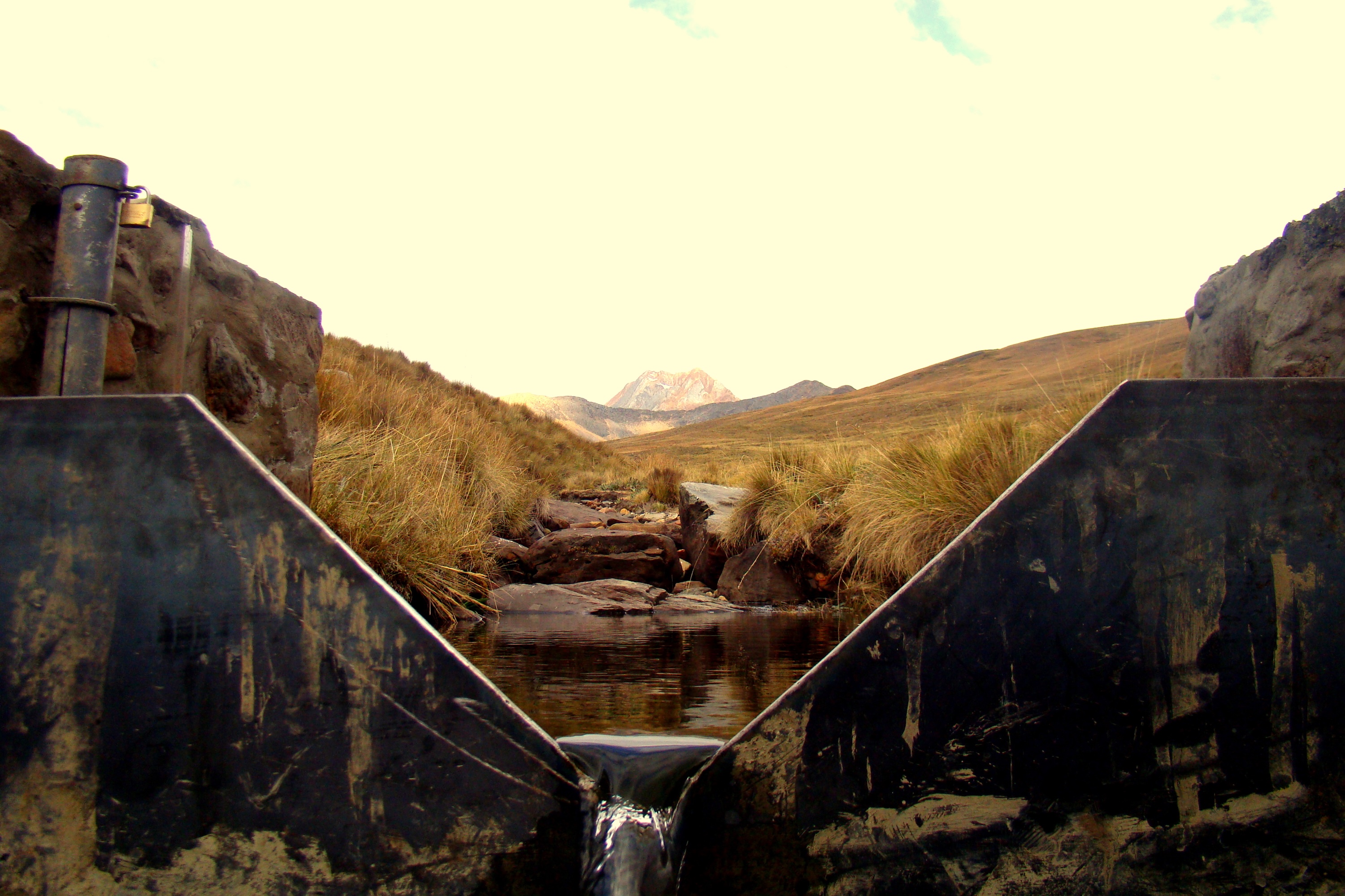 a river gauging station in Huaraz in the Peruvian Andes