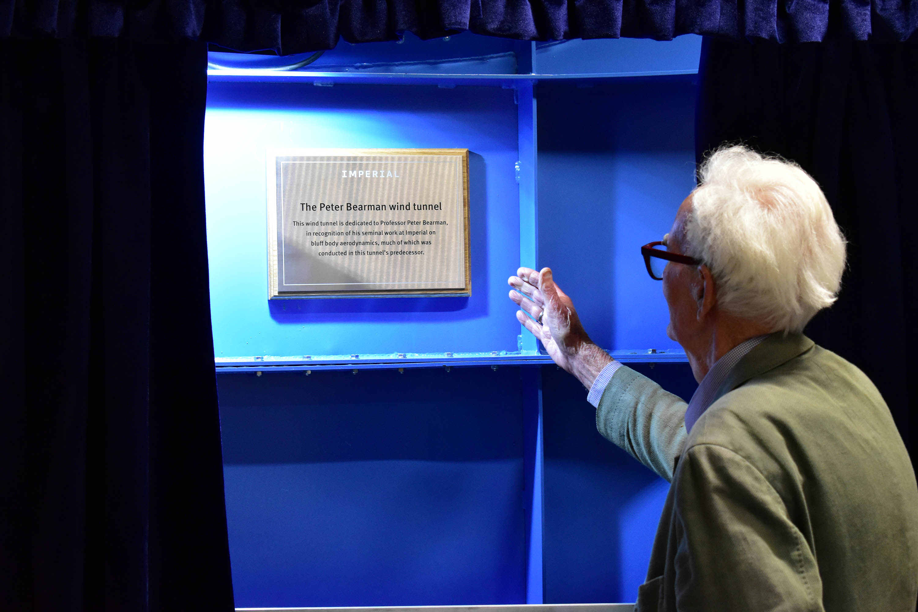 Peter Bearman wind tunnel unveiling