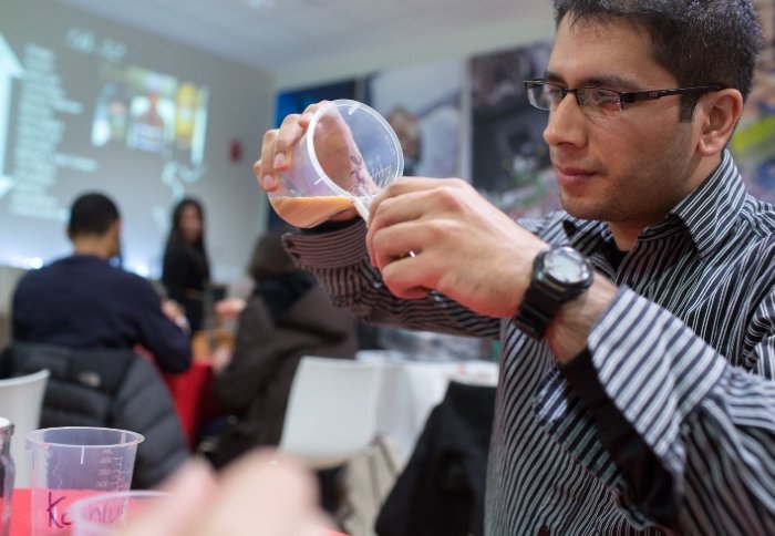 Mixing cocktails at the workshop