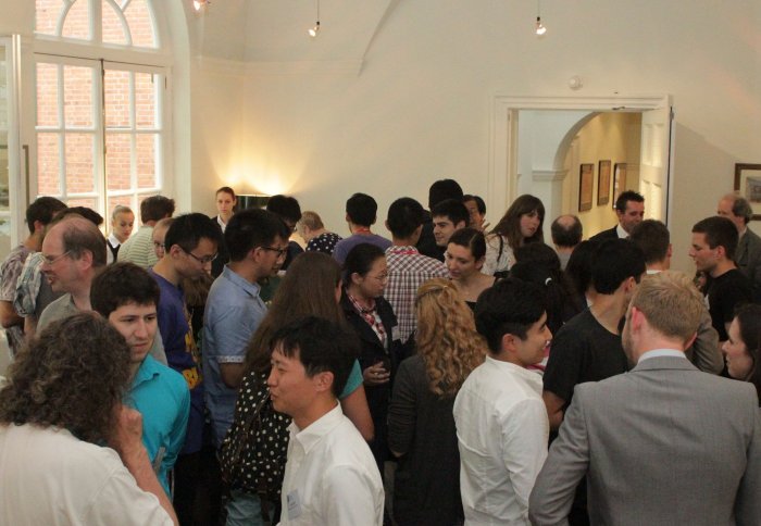 Staff and students at the welcome event 