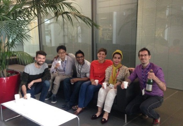 Dr Luca Magnani with members of his research group