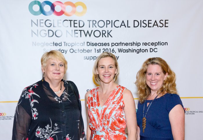 Sarah Nancollas (CEO of Lepra), Wendy Harrison (CEO of SCI) and Tanya Woods (CEO of ILEP)