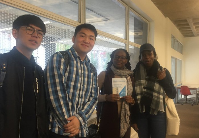 Students taking part in library inductions