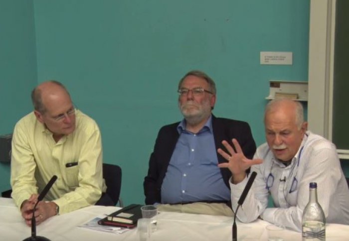 The expert panel, taking questions from the floor