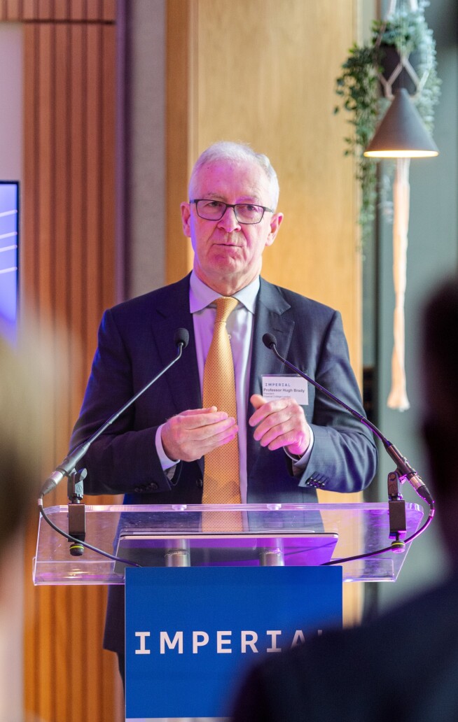 President Hugh Brady spoke about how philanthropy is what enables the university to continue doing transformative work that benefits populations worldwide.