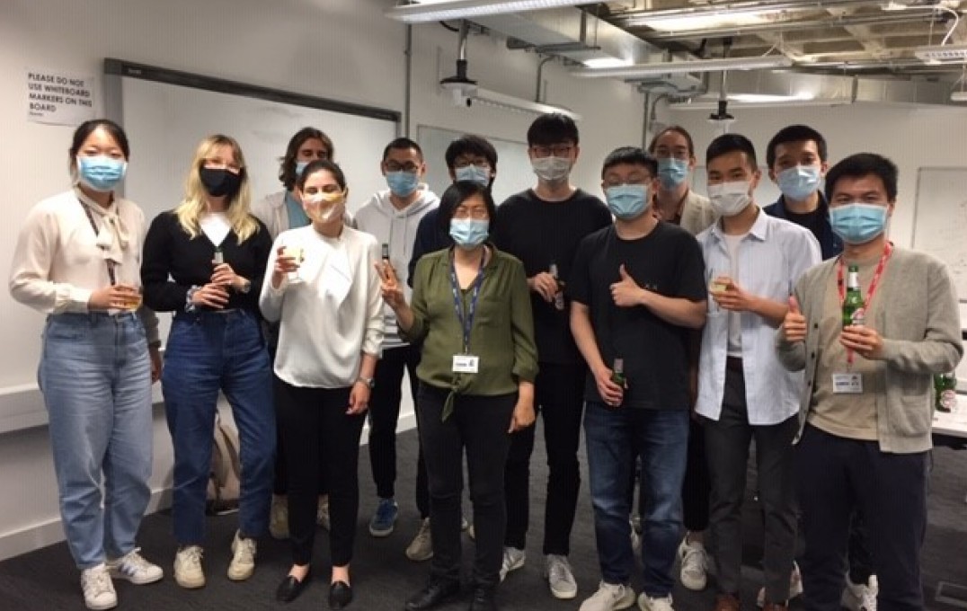 Drinks after our first in-person presentation day!