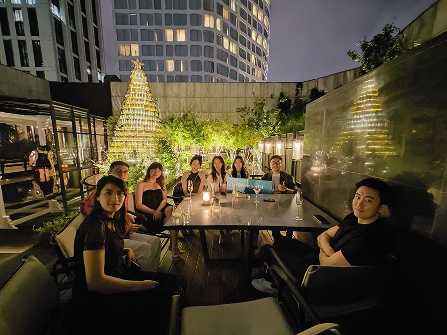 alumni at an evening event in Beijing
