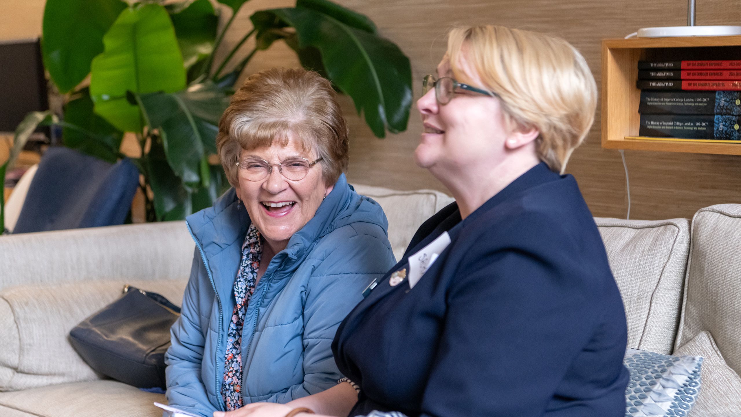 A donor chats with a member of the Regular Giving team