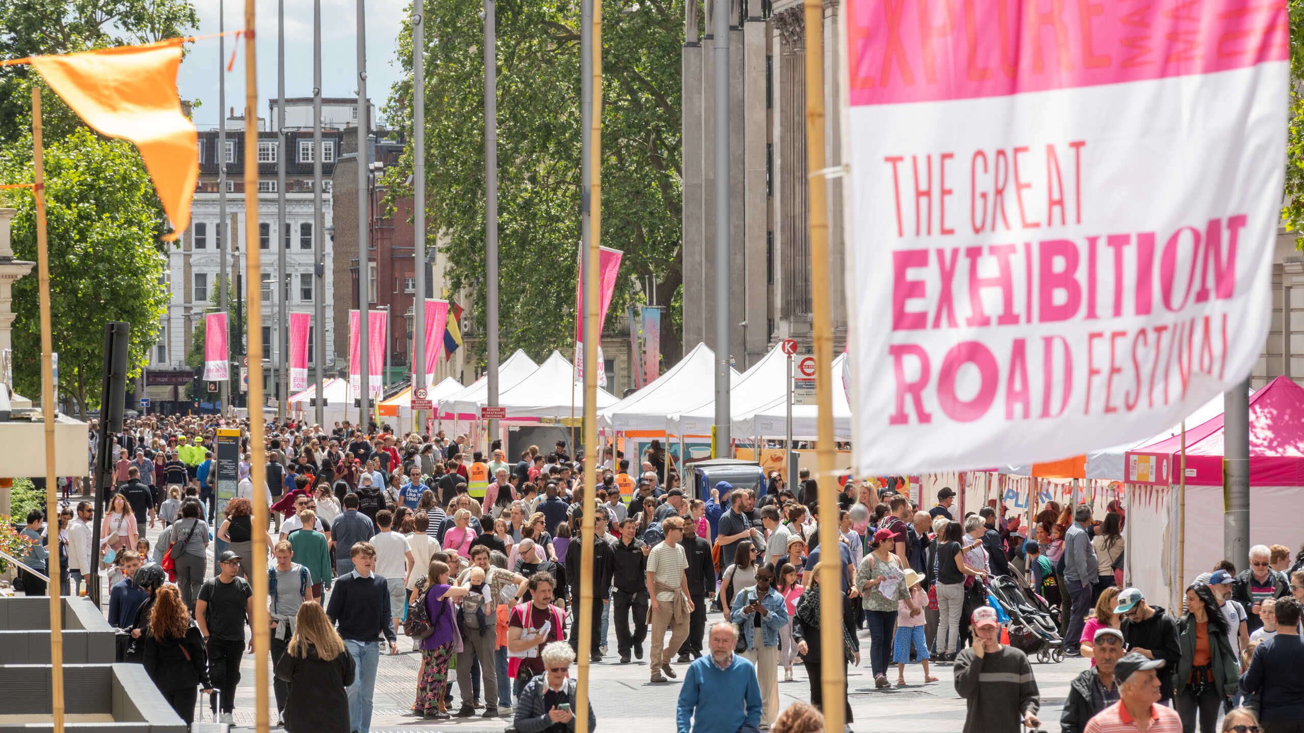 Exhibition Road full of visitors during the Festival