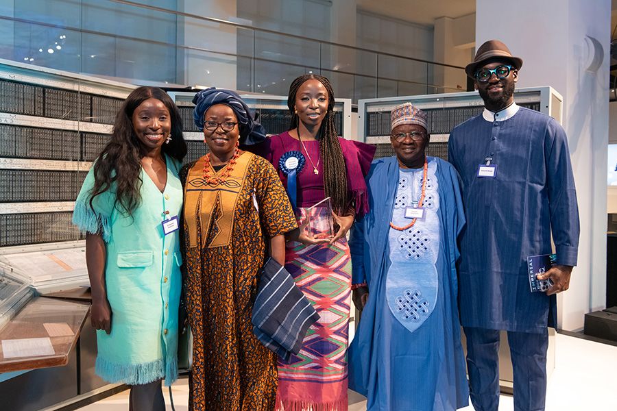 Lola Aworanti-Ekugo (MBA 2019), centre, winner of the Emerging Alumni Leader Award 2024