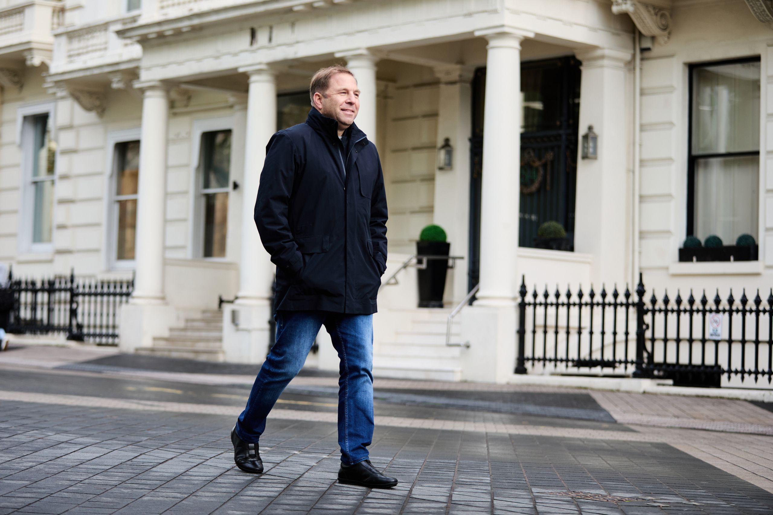 Ron Atzmon walking down Exhibition Road