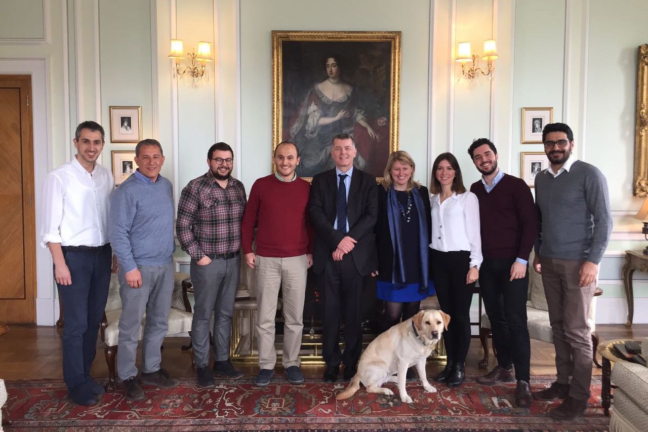 YGA team and Sinan Yaman (YGA Founder) meeting with the Former British Ambassador to Turkey, Richard Moore, and his wife, Maggie Moore, in Ankara, Turkey