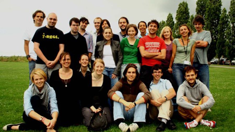Filipe with colleagues during the early days of his PhD journey at Imperial College 