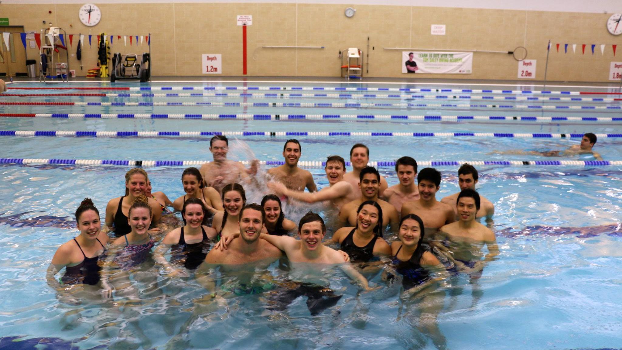 Jon with the Imperial swim team
