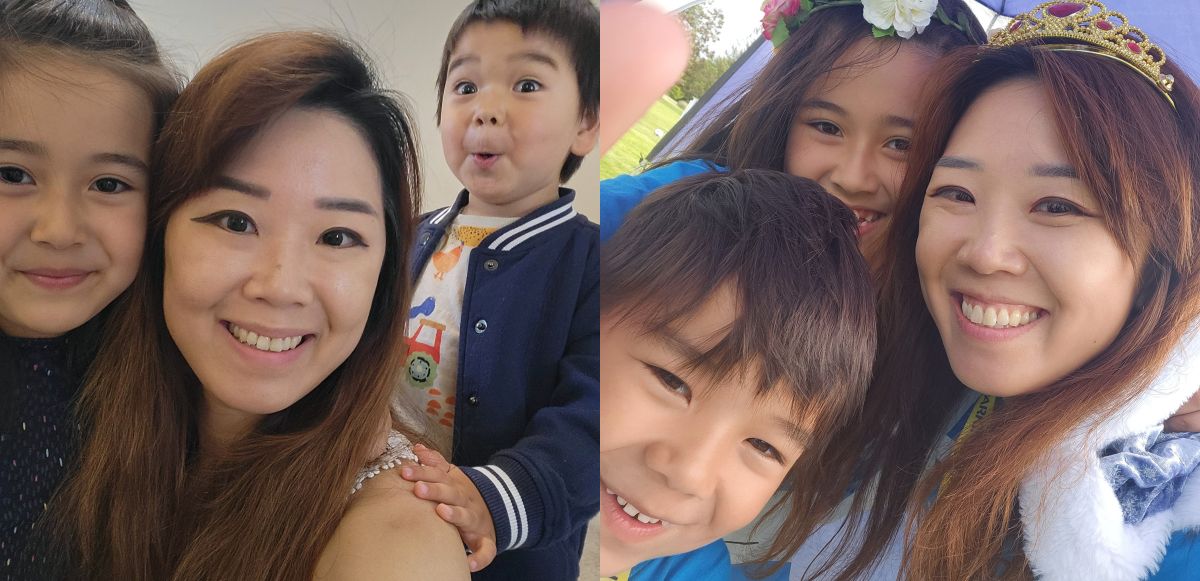Lucy with her children