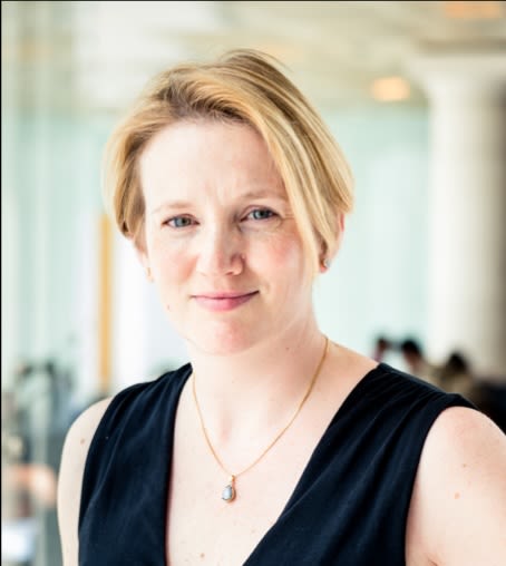 Professor Elizabeth Whittaker smiling at the camera for portrait shot