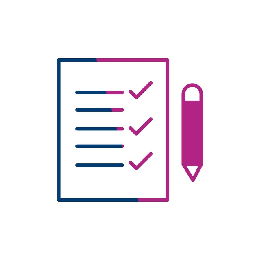 a paper with a pen and checklist