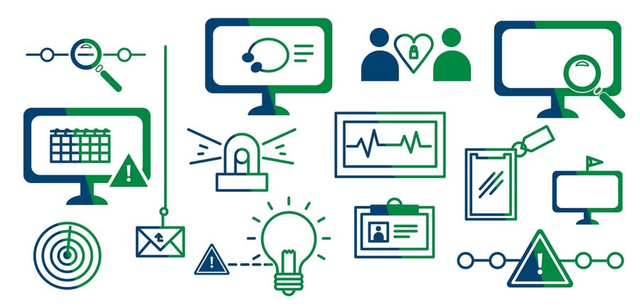 a group of icons of various types of objects