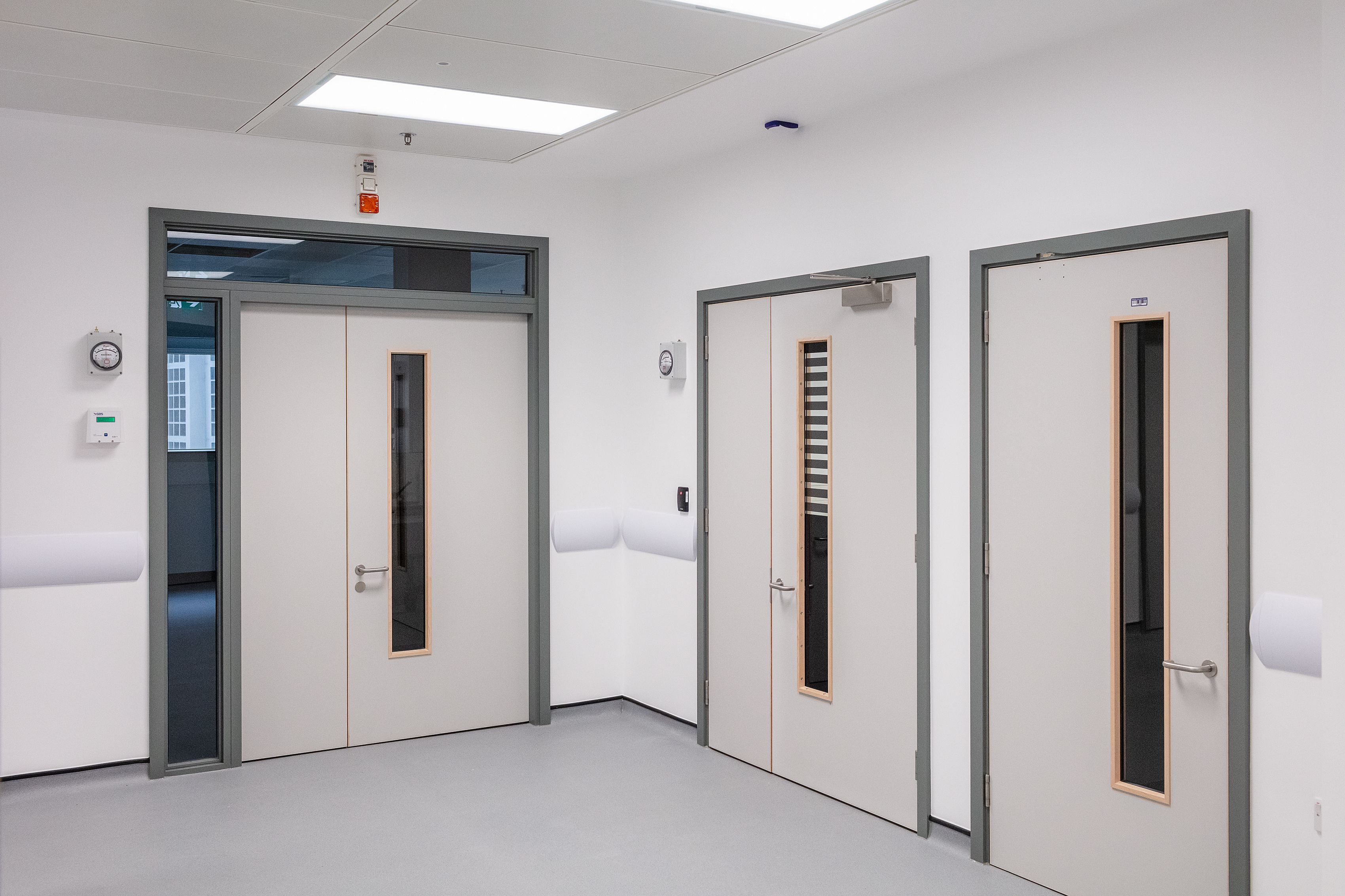 Doors on a corridor