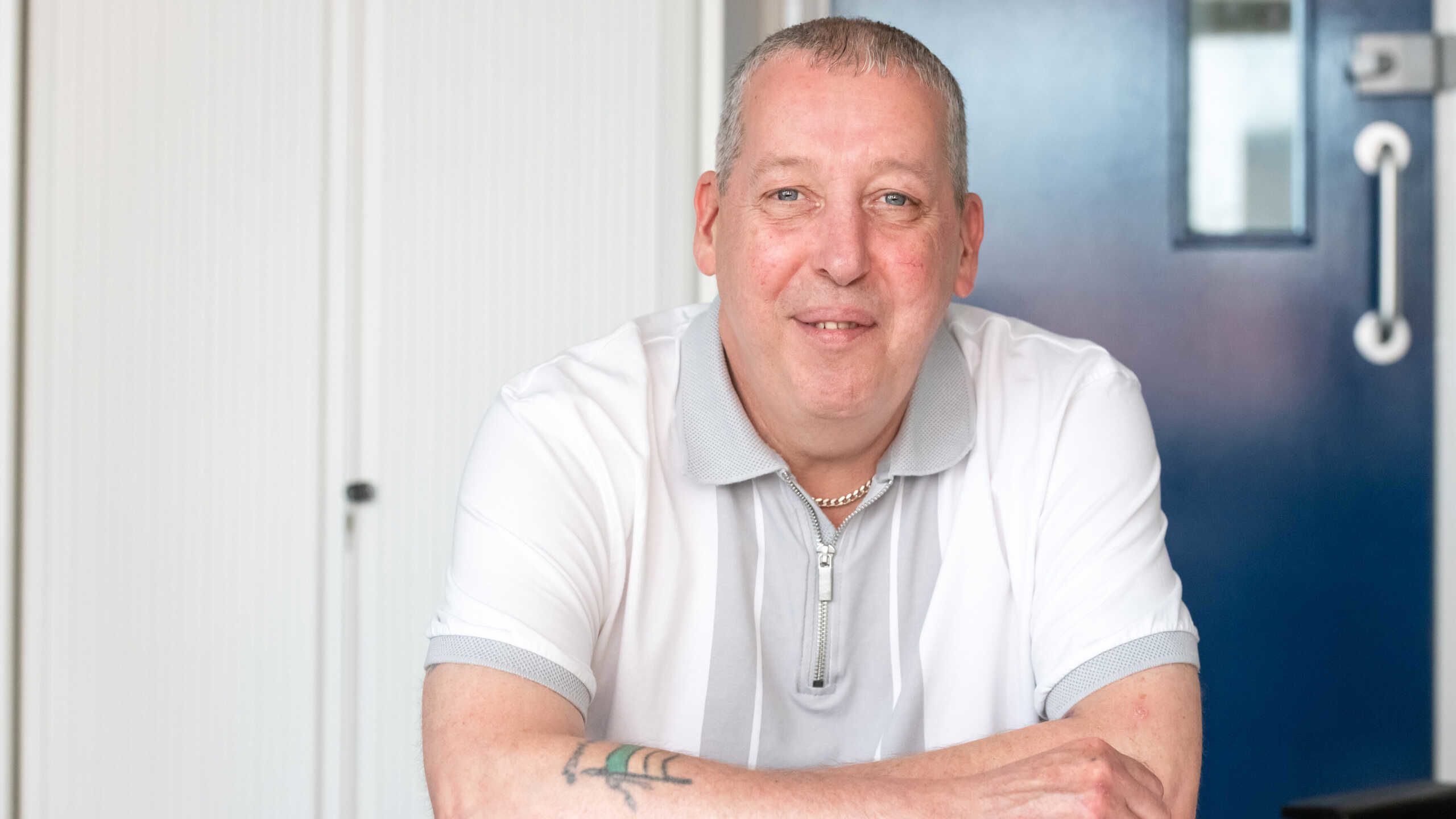 Tony O'Donoghue photographed at Hammersmith Hospital