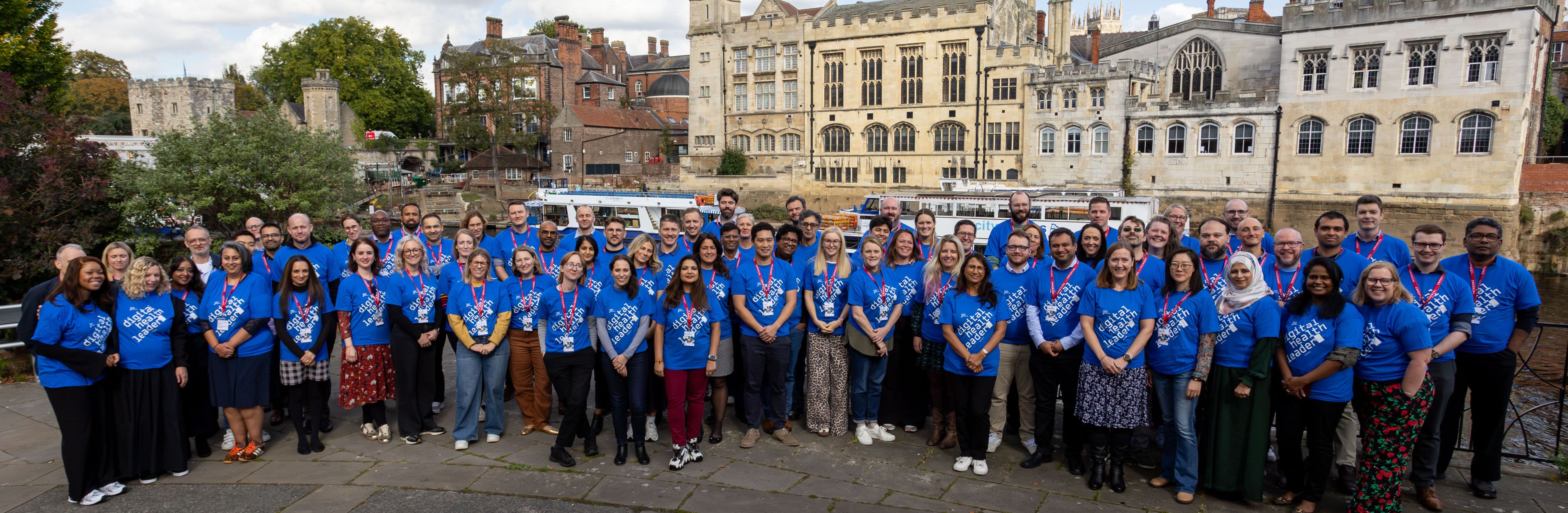 Group photo of a large number of students in York