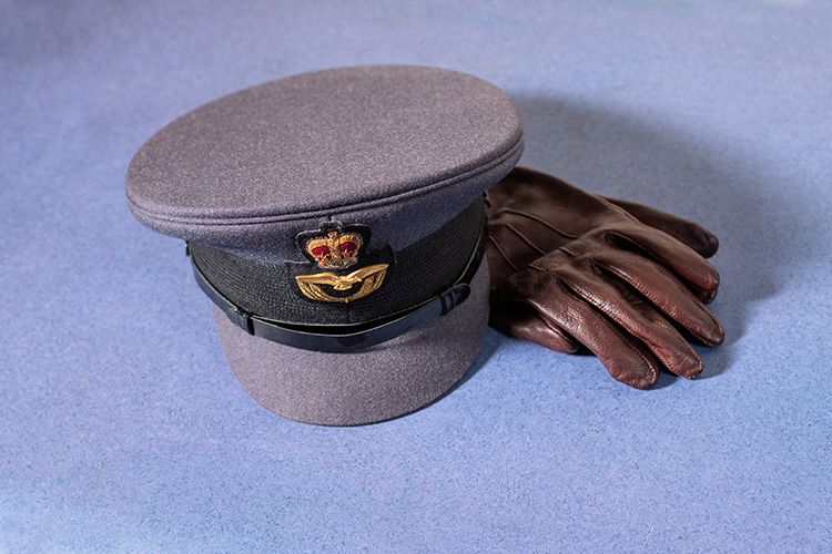 RAF Air Cadet hat and gloves