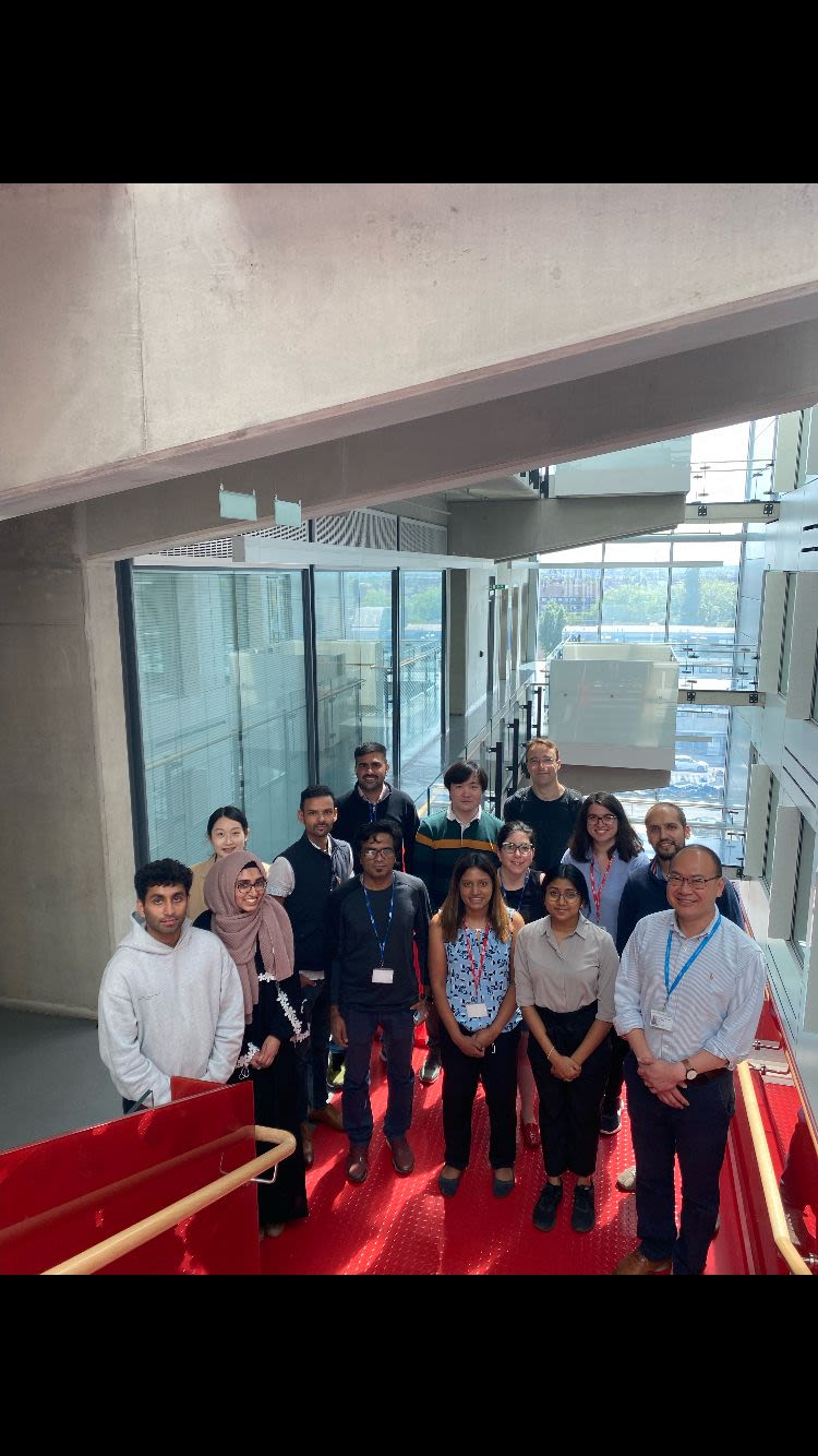Group photo on stairs