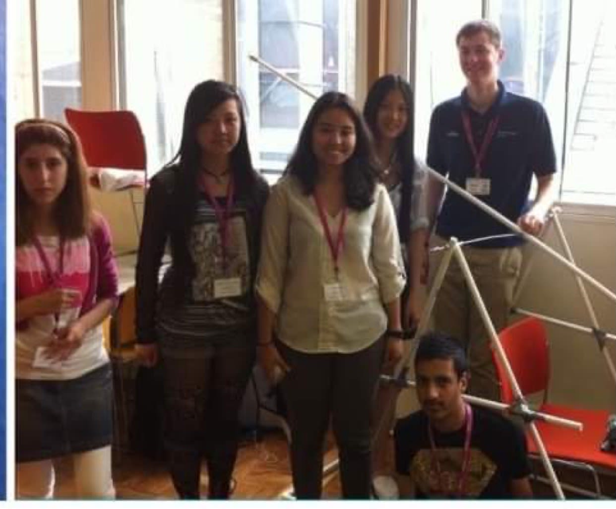 Young Shyreen with other students at summer school