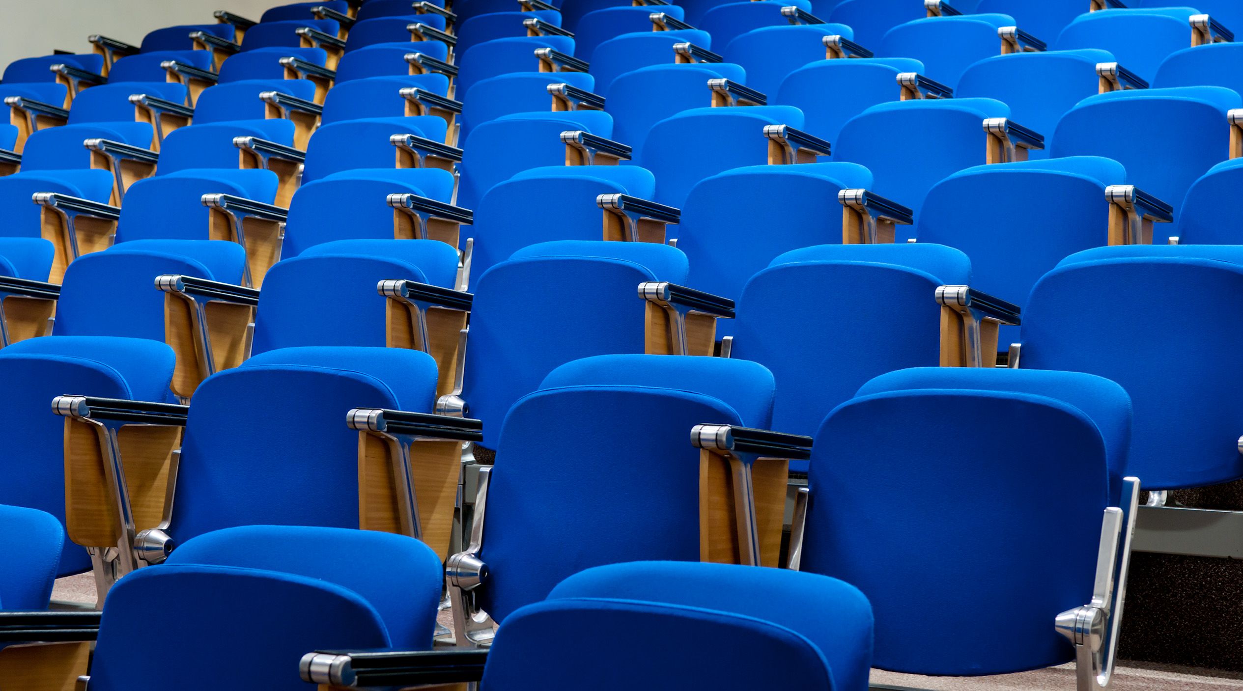 Blue lecture seats