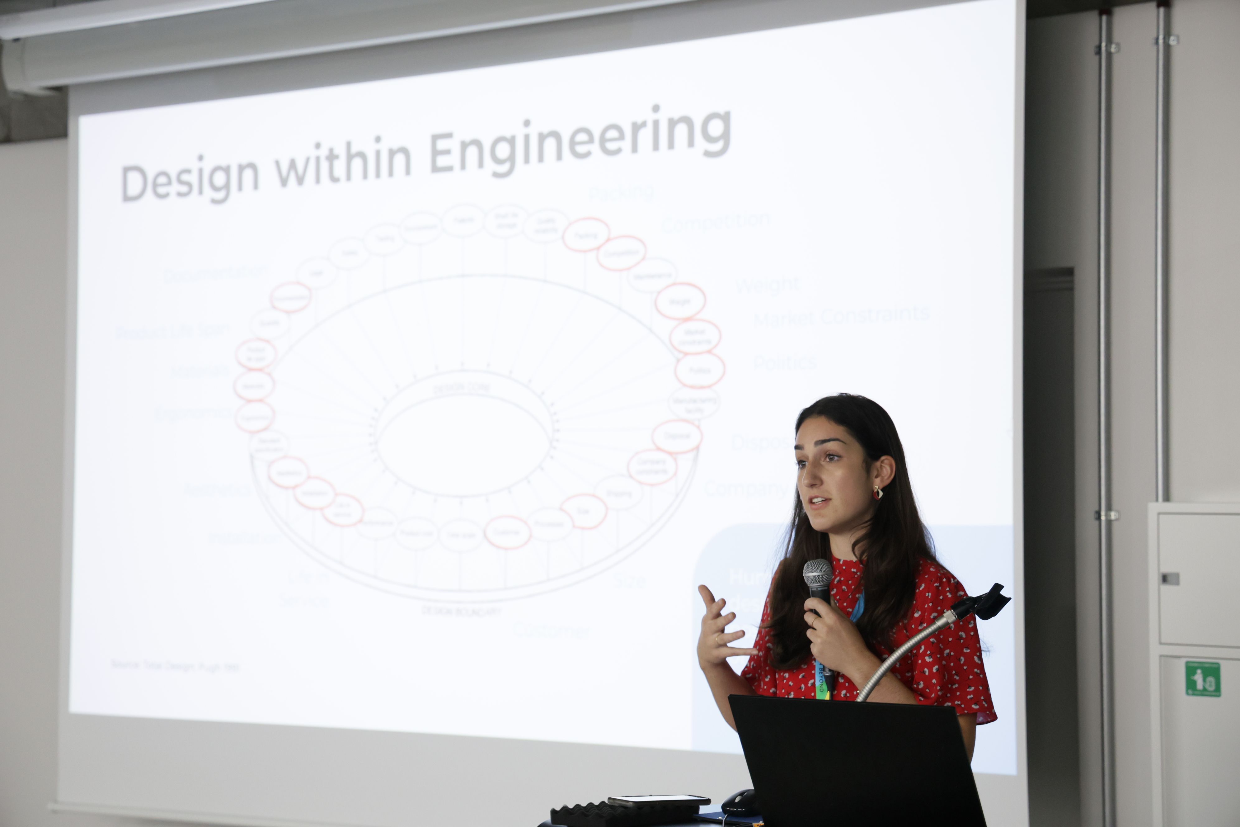 Abigail talking at the World Design Organizations: General Design Assembly in Tokyo, 2023.