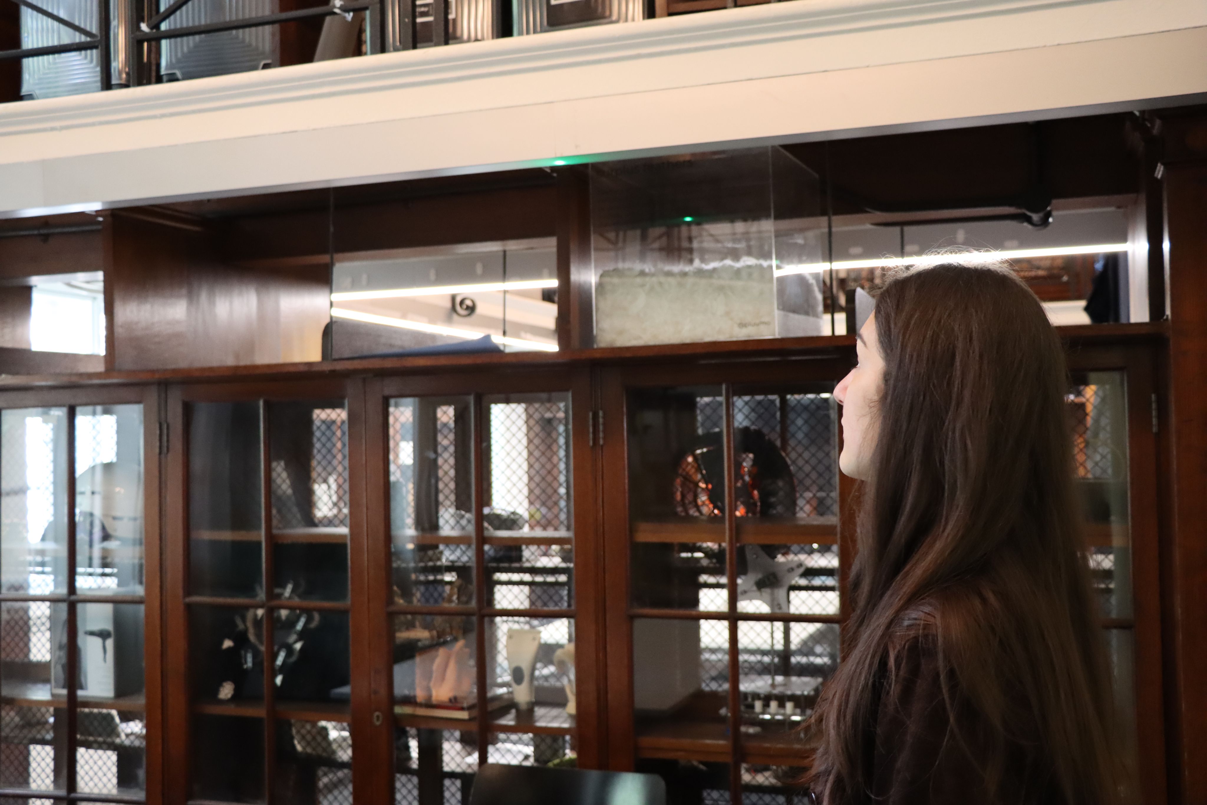 Abigail in the library