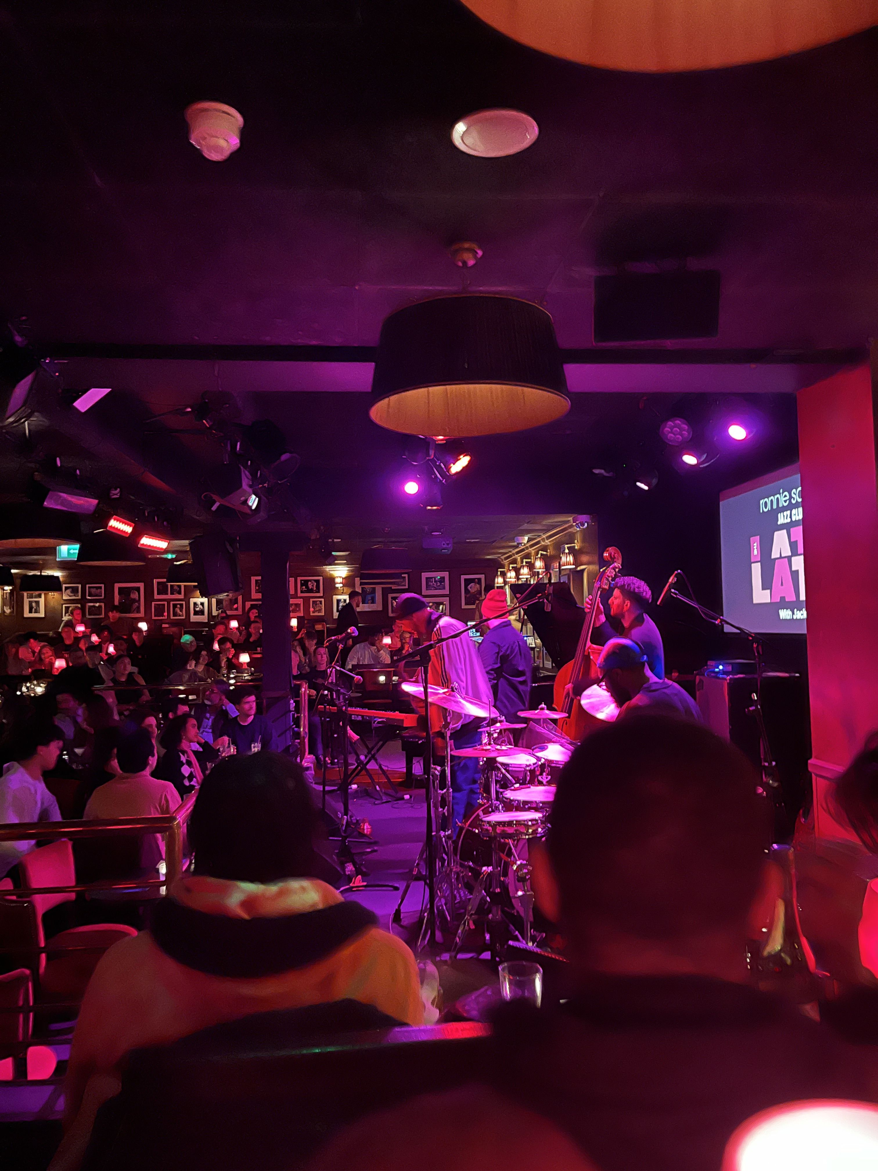Crowd of people watching a jazz performance