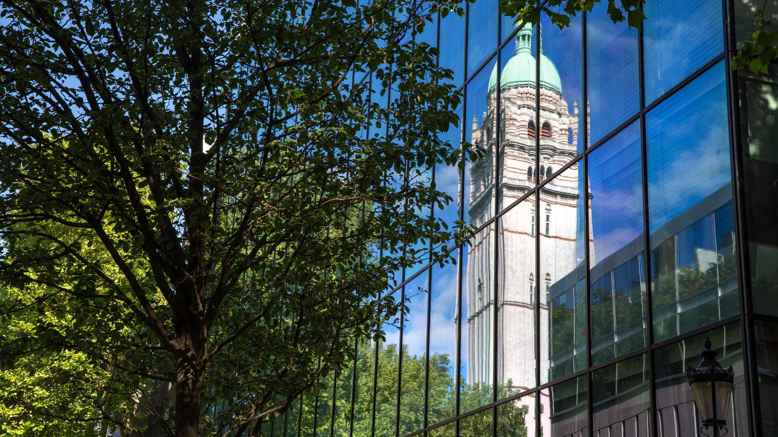 Reflection of Queen's tower