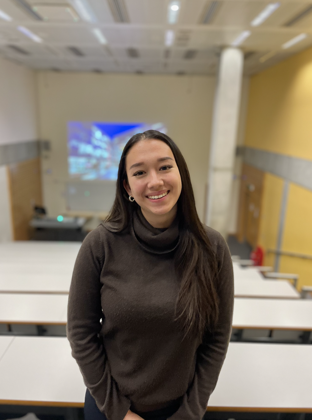 Image of Catherine in a lecture theatre
