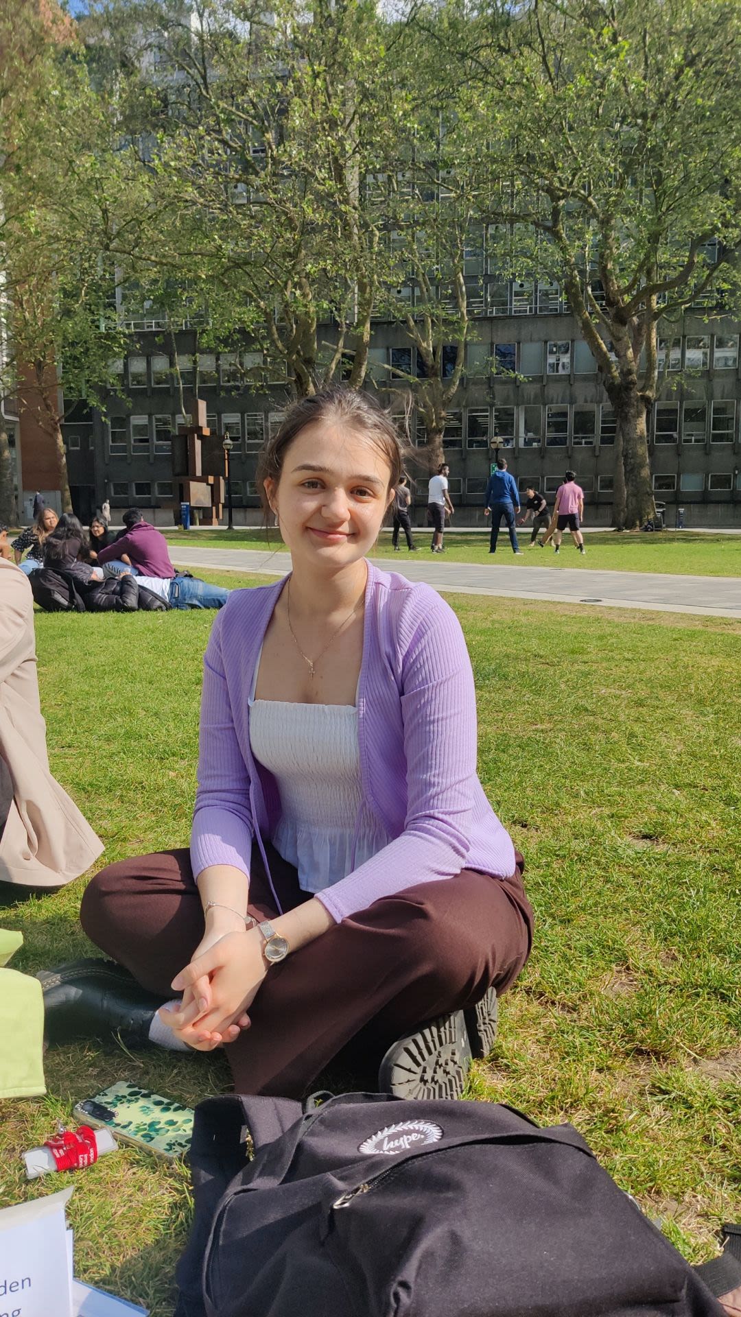 Cristiana sat in Dangoor Plaza