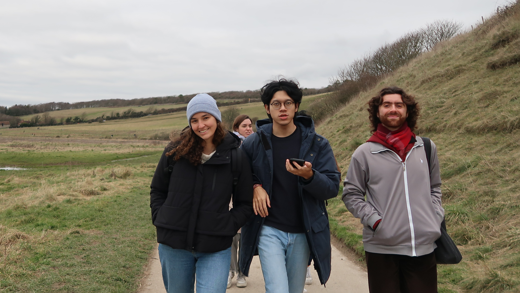 Mario and friends walking in the countryside