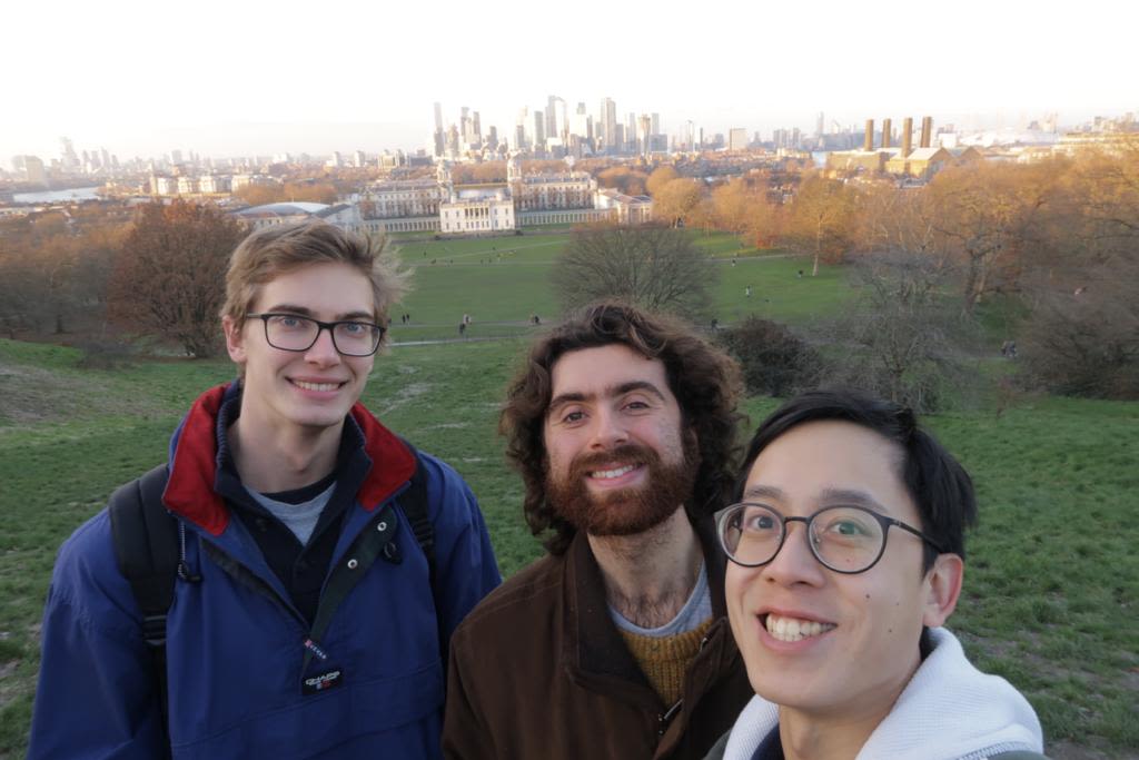 Selfie of Mario and friends in Greenwich