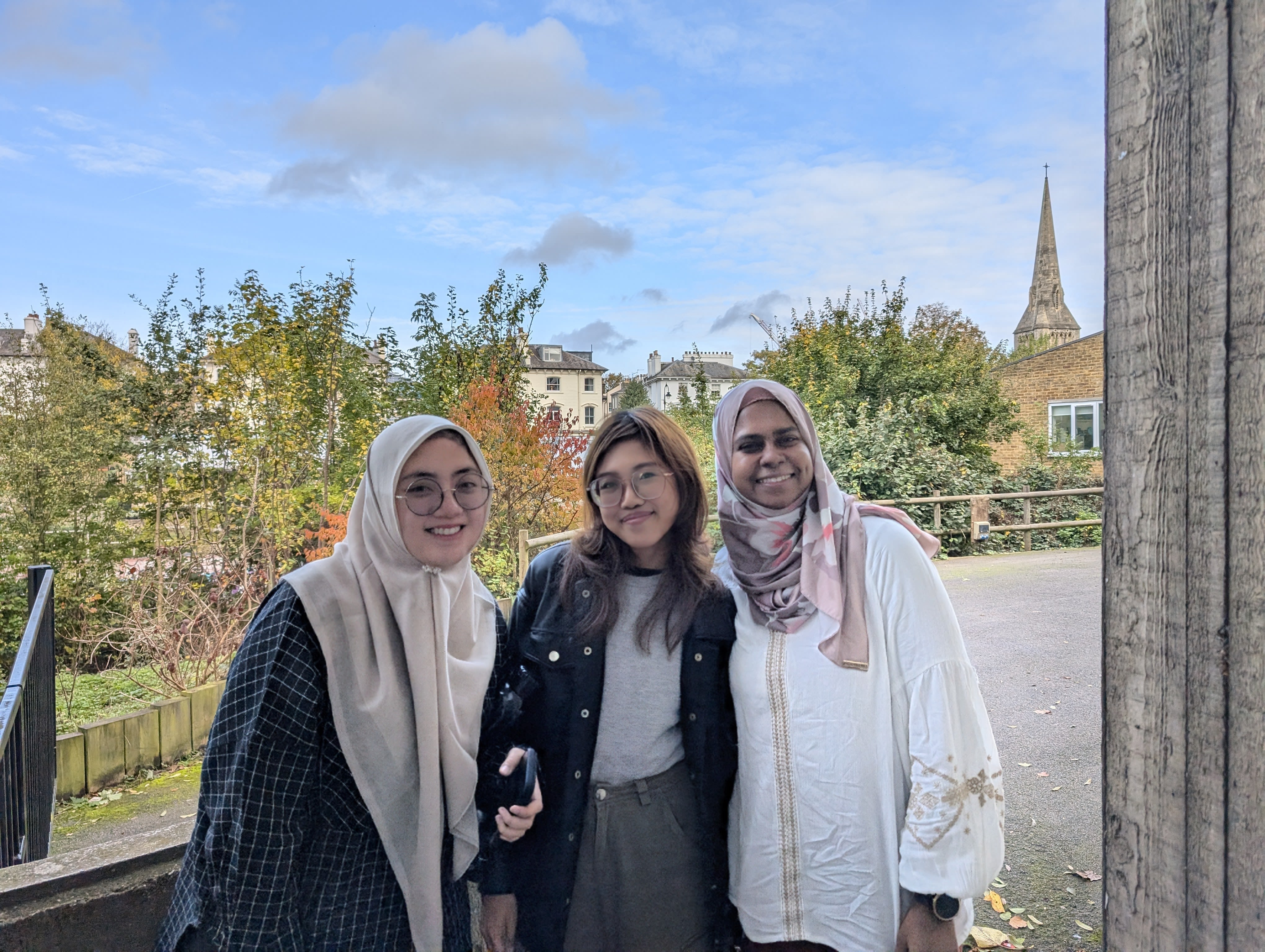 Nafisah with two friends
