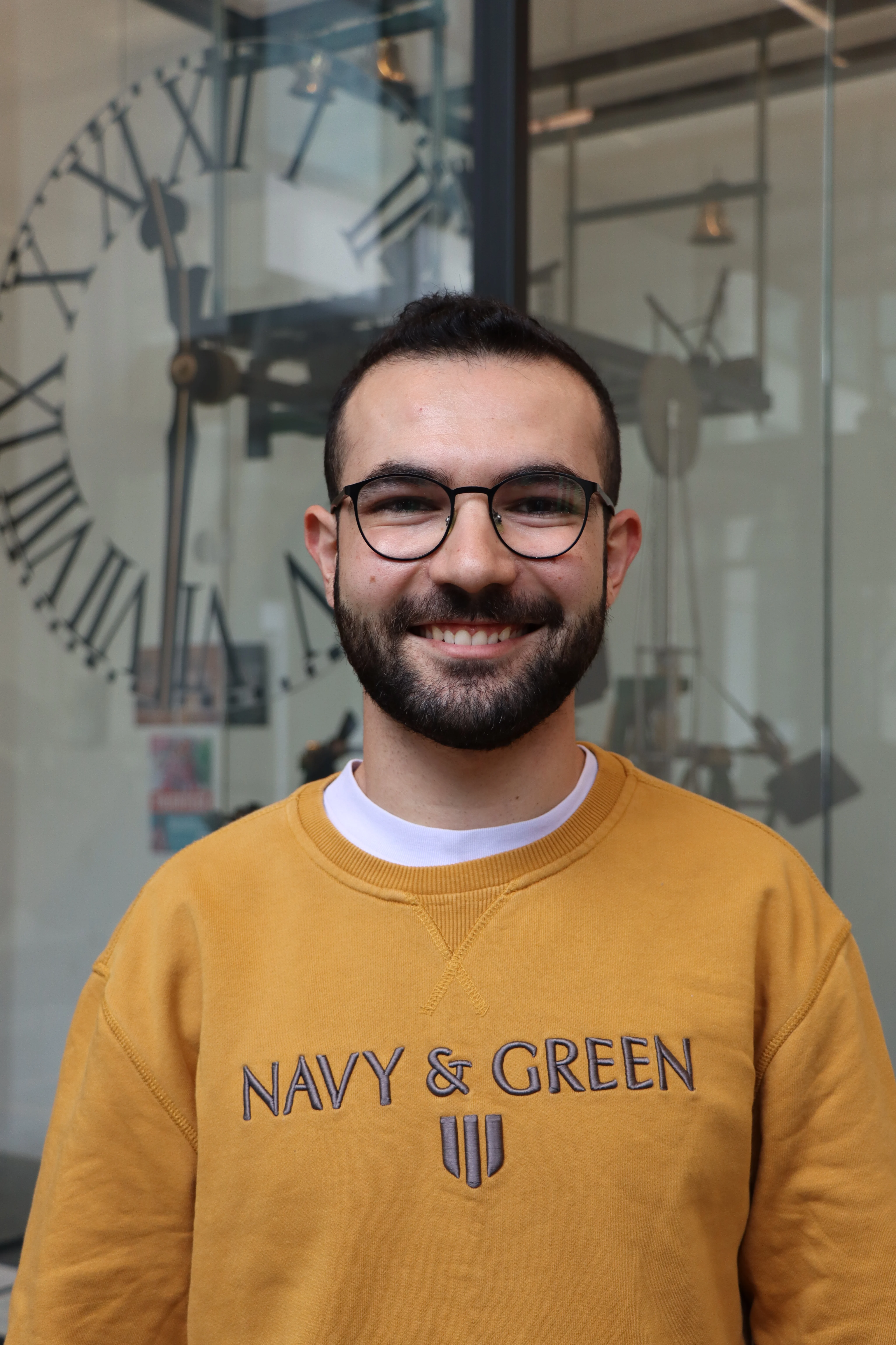 Neo smiling at the camera.