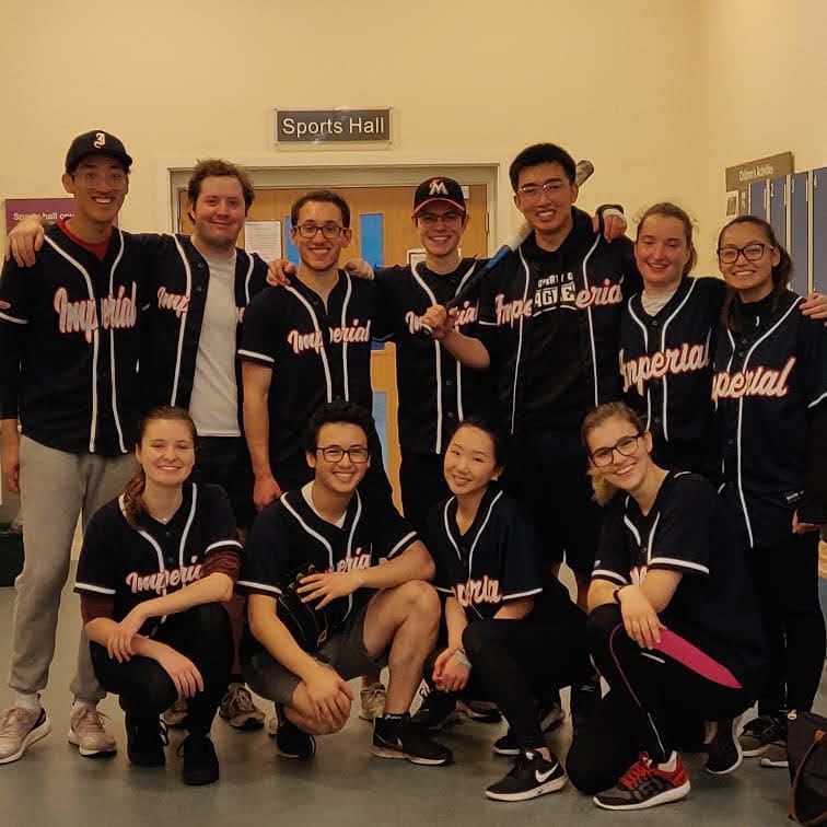 Group of Softball team members