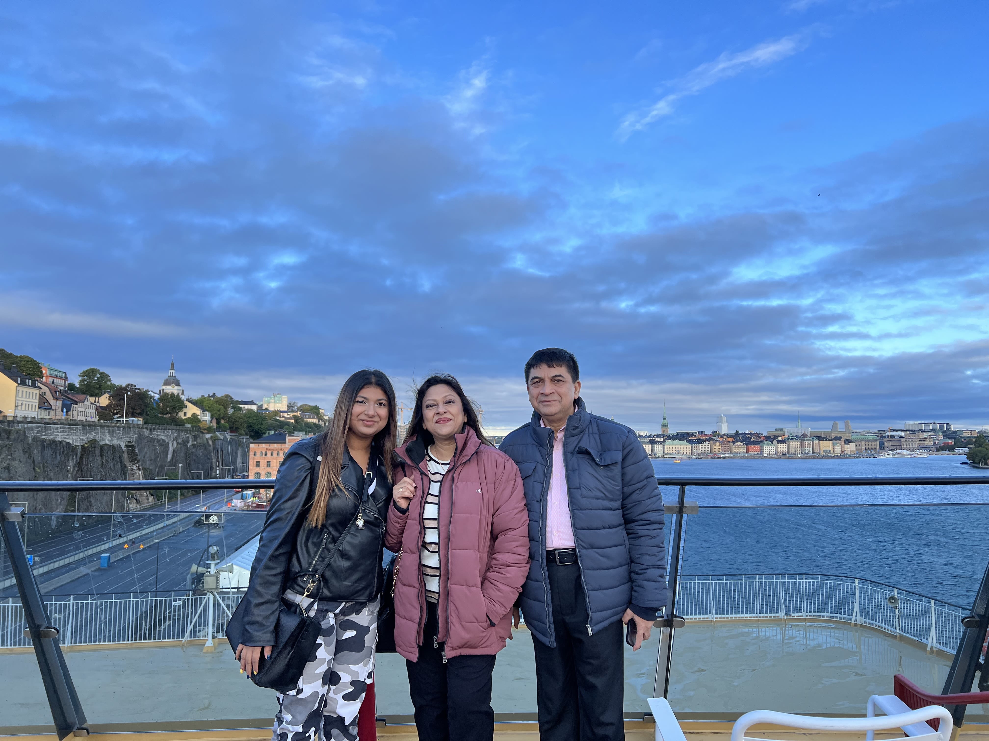 Reehab and her family in Stockholm