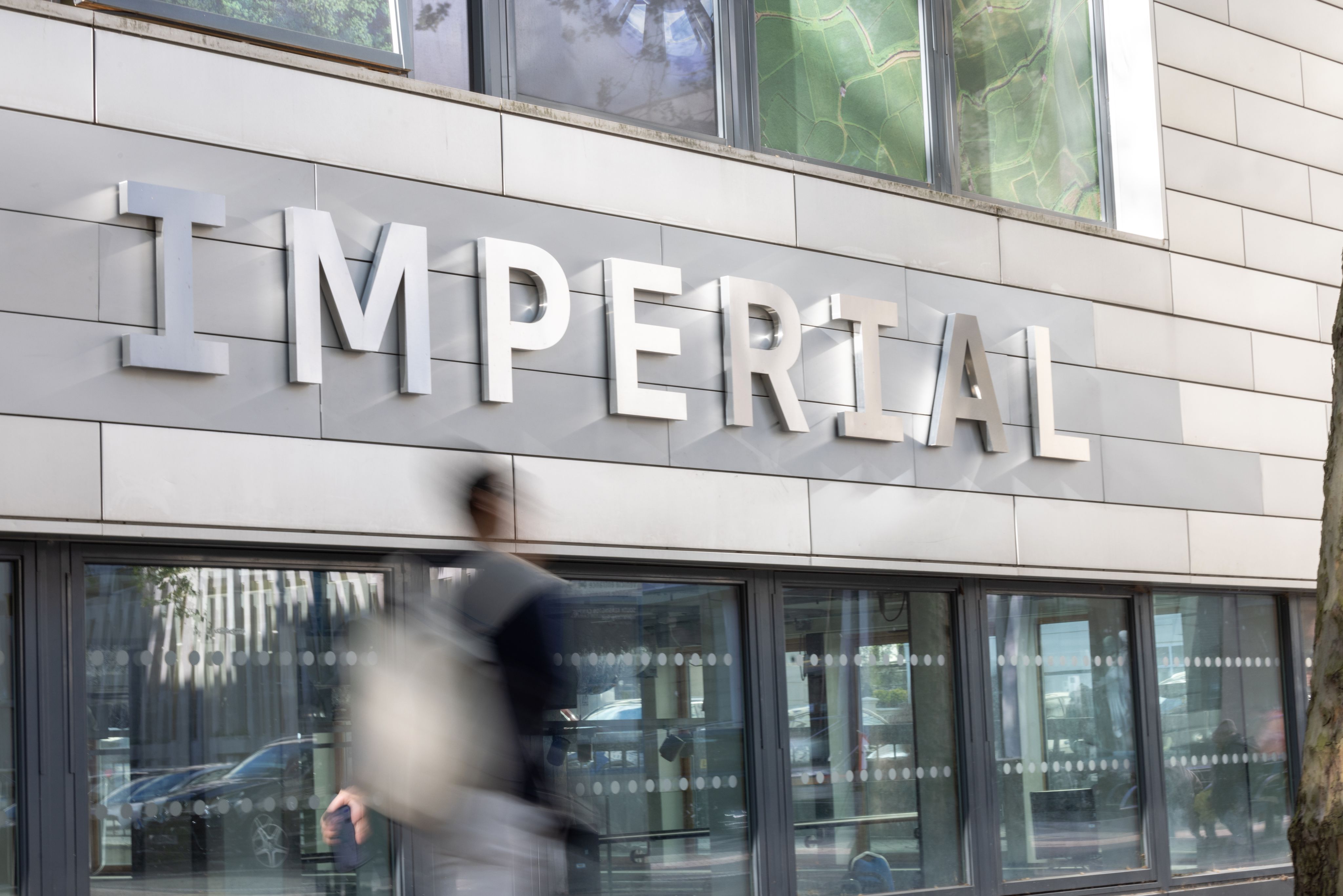 Imperial logo on side of a building