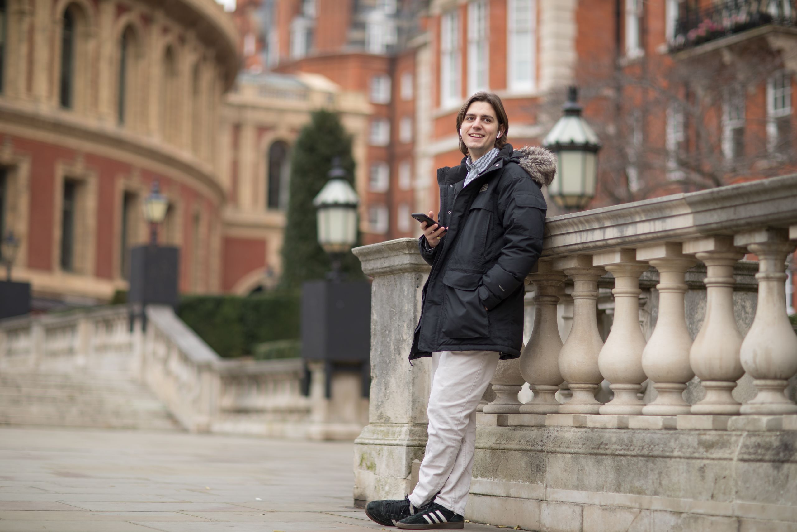 Patrick (biomedical engineering) outside the Royal Albert Hall.